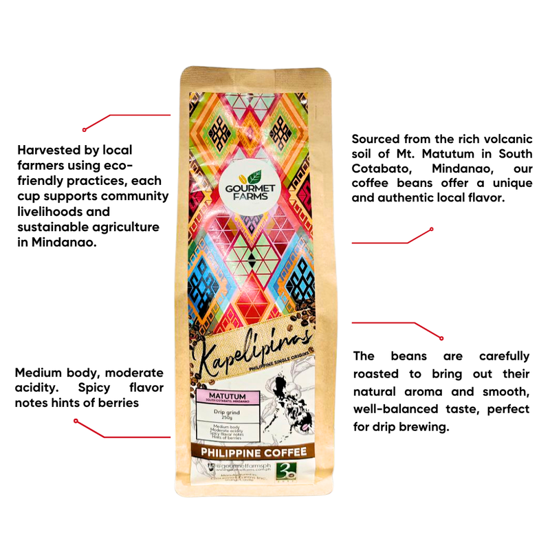 Gourmet Farms - Kapelipinas Coffee Drip Grind Matutum 250g