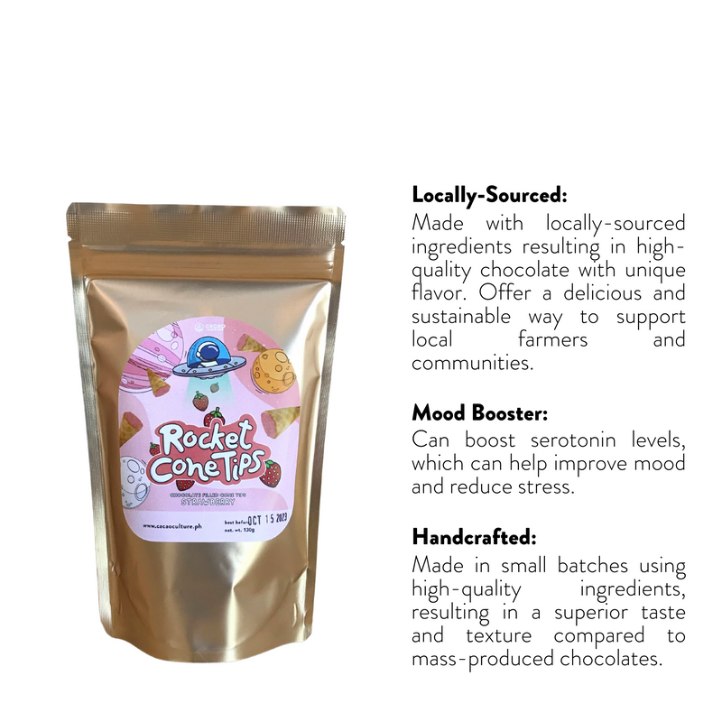 Cacao Culture - Premium Rocket Cone Tips Strawberry 100g