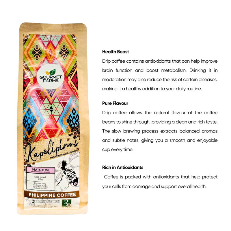 Gourmet Farms - Kapelipinas Coffee Drip Grind Matutum 250g