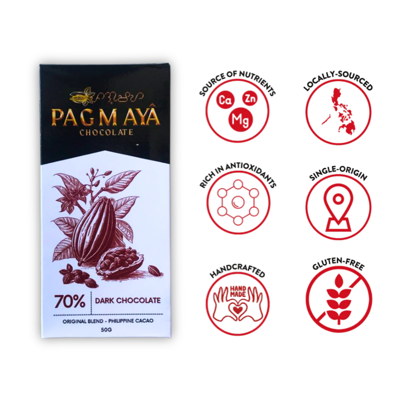 Pagmaya - 70% Dark Chocolate Bar 50g