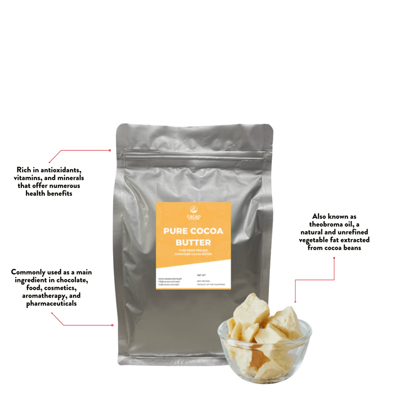 Cacao Culture - Cocoa Butter Chunks (Pure and Unrefined) 500g