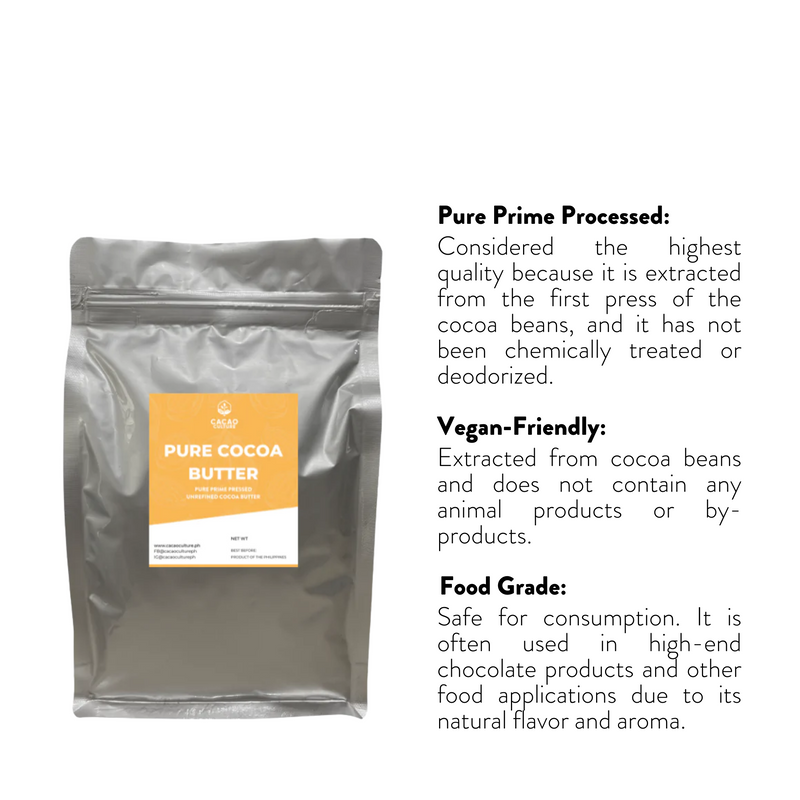 Cacao Culture - Cocoa Butter Chunks (Pure and Unrefined) 500g