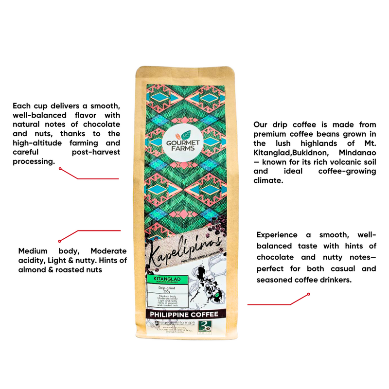 Gourmet Farms - Kapelipinas Coffee Drip Grind Kitanglad 250g