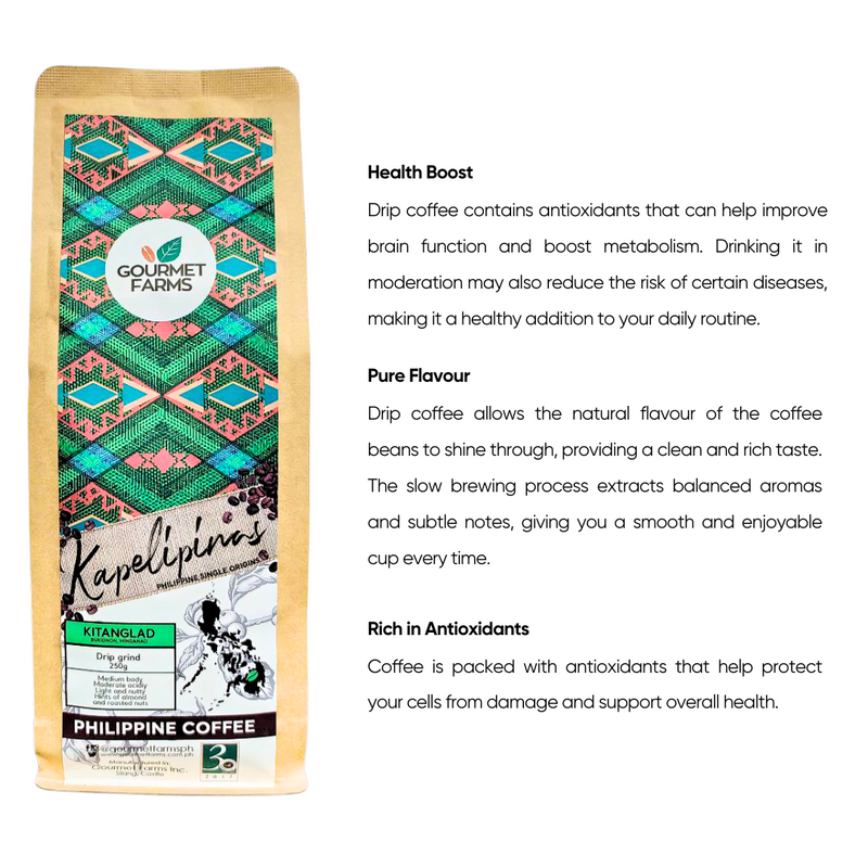 Gourmet Farms - Kapelipinas Coffee Drip Grind Kitanglad 250g
