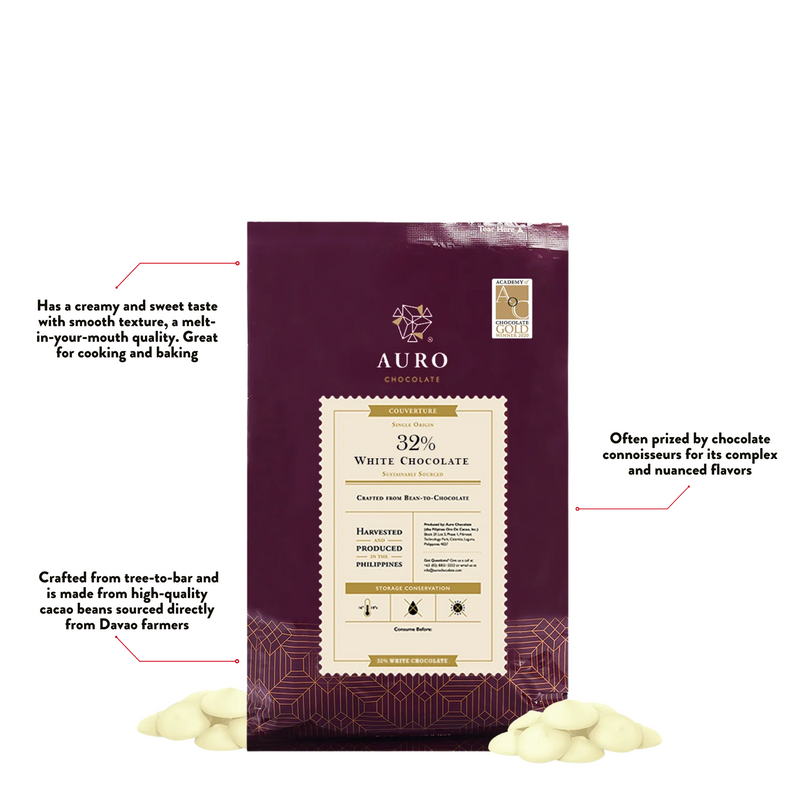 Auro Chocolate - 32% White Chocolate Coins 1Kg