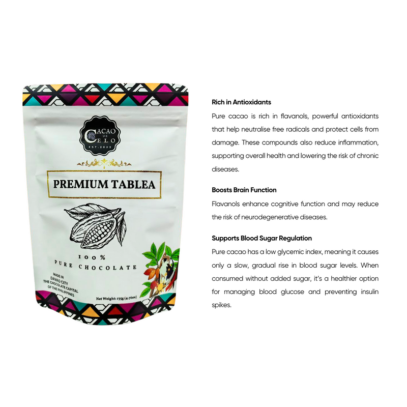 Cacao de Celo - Premium Usweetened Tablea 135g
