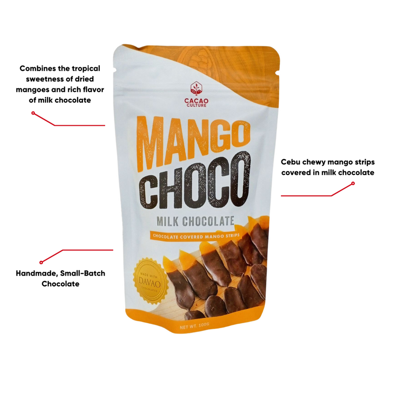 Cacao Culture - Milk Chocolate Covered Mango Strips 100G