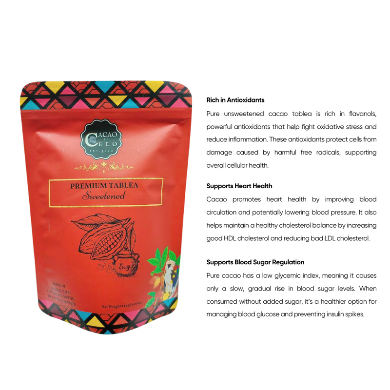 Cacao de Celo - Premium Sweetened Tablea 144g