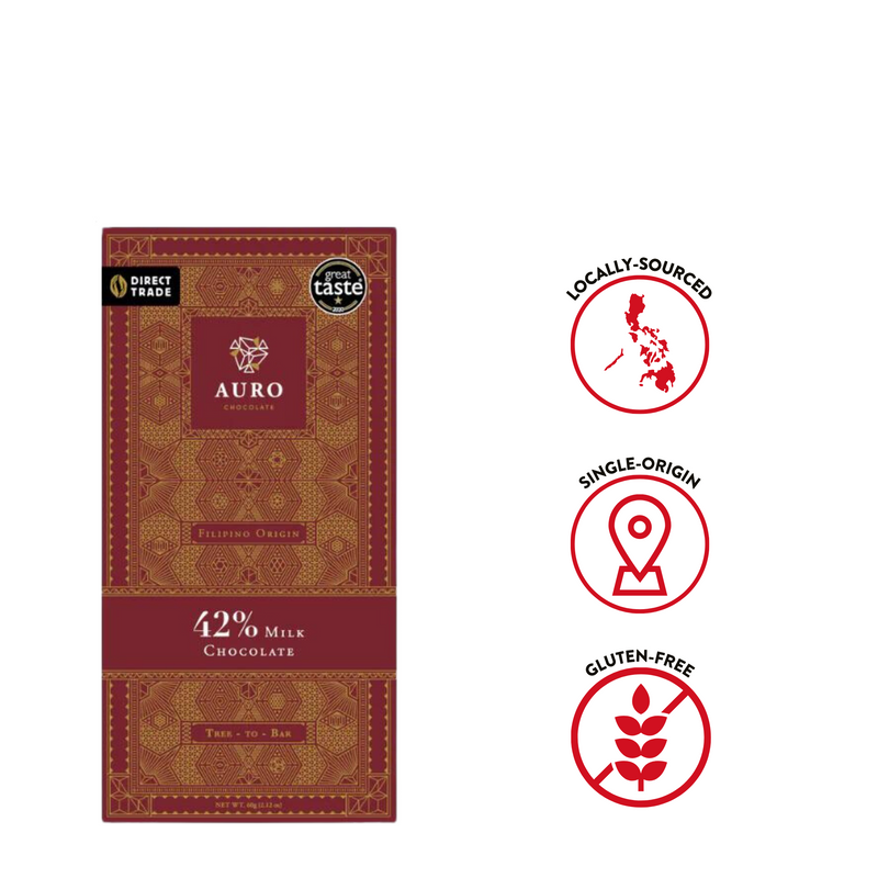 Auro Chocolate - 42% Milk Chocolate Bar 60g