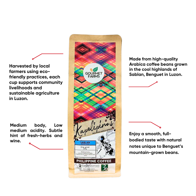 Gourmet Farms - Kapelipinas Coffee Drip Grind Sablan 250g