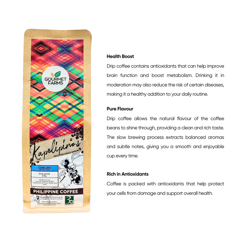 Gourmet Farms - Kapelipinas Coffee Drip Grind Sablan 250g