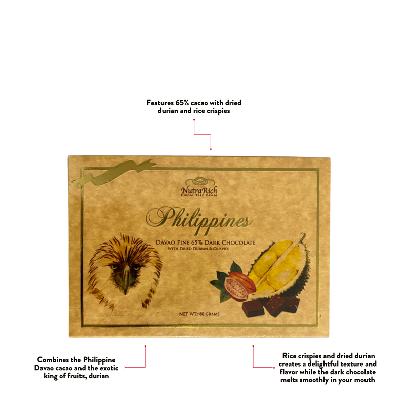 Nutrarich - 65% Dark Chocolate Durian Crunch 80g