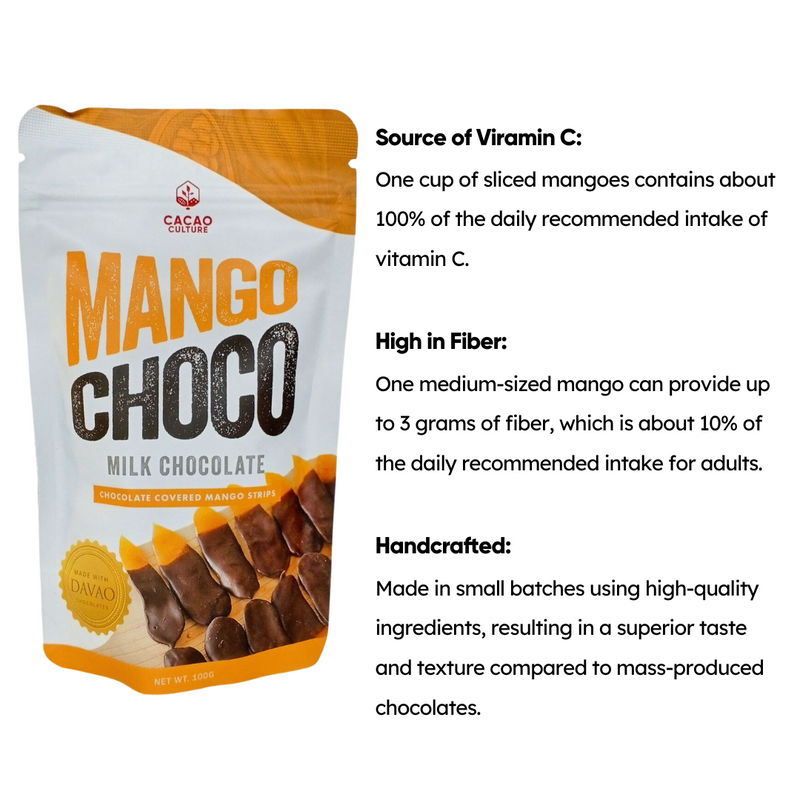 Cacao Culture - Milk Chocolate Covered Mango Strips 100G