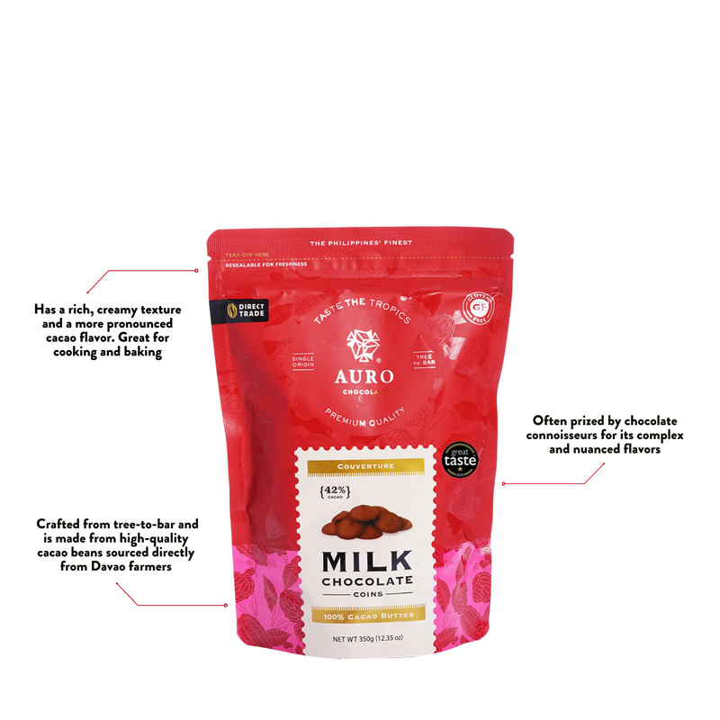 Auro Chocolate - 42% Milk Chocolate Coins 350G