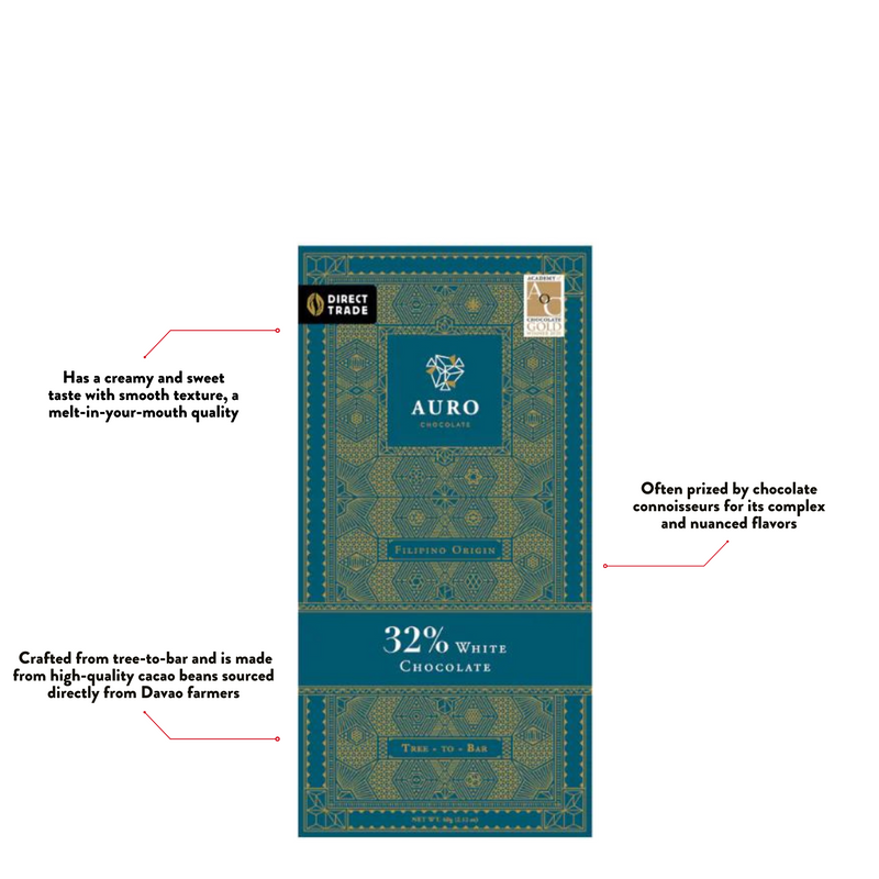 Auro Chocolate - 32% White Chocolate Bar 60g