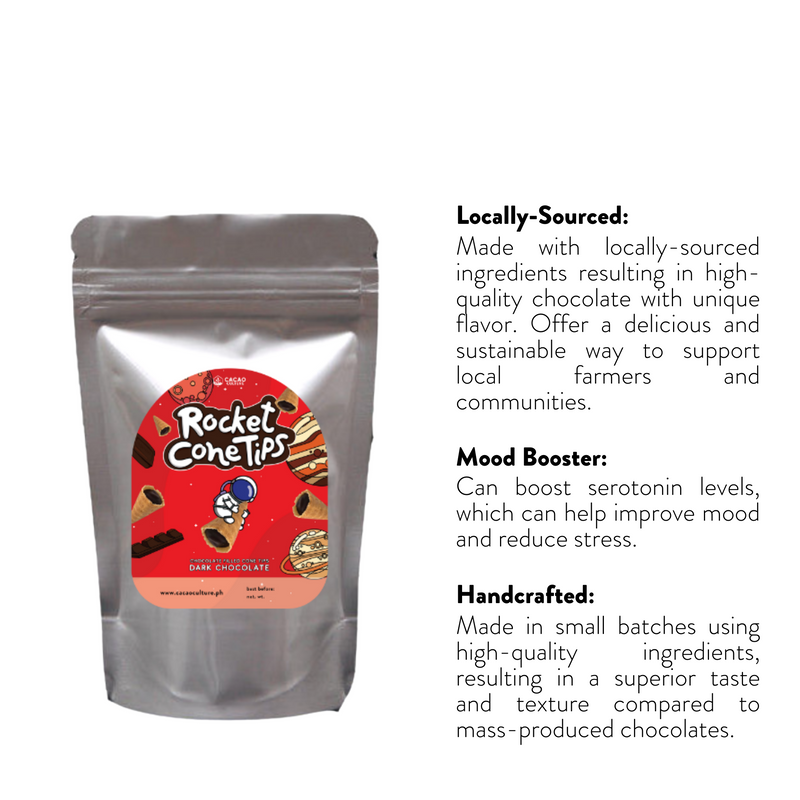Cacao Culture - Rocket Cone Tips Dark Chocolate 100g