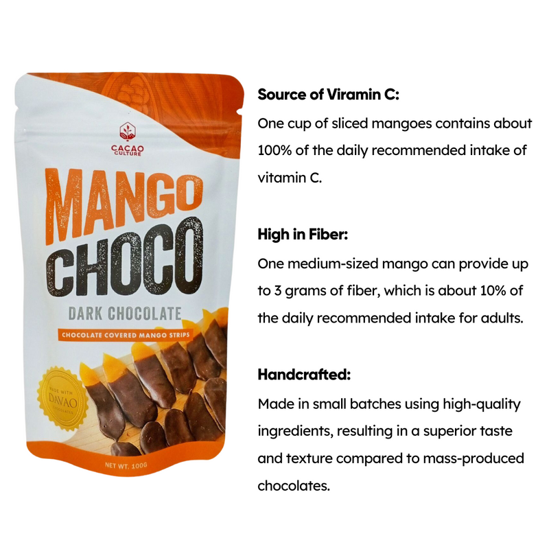 Cacao Culture - Dark Chocolate Covered Mango Strips 100G