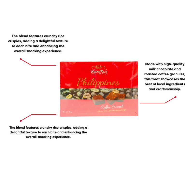 Nutrarich - 52% Milk Chocolate with Coffee Crunch 80g