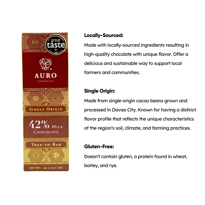 Auro Chocolate - 42% Milk Chocolate 20g