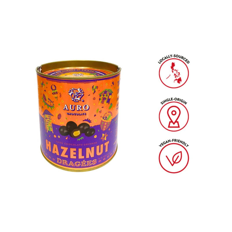 Auro Chocolate - Dark Chocolate Covered Hazelnut Dragees 180G