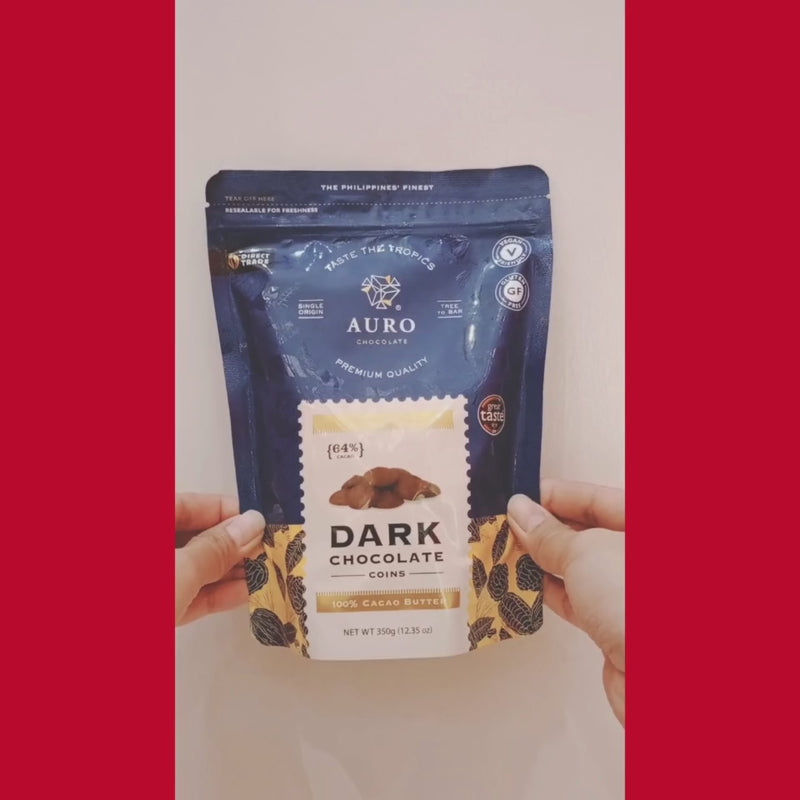 Auro Chocolate - 64% Dark Chocolate Coins 350g