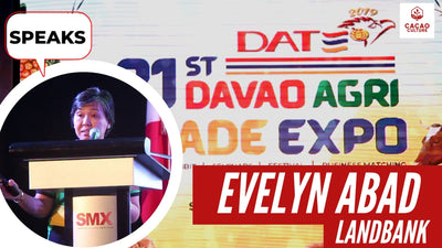 Evelyn Abad of Landbank speaks at the Davao Agri Trade Expo