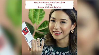 Kryz Uy uses our Cacao Culture Tablea!