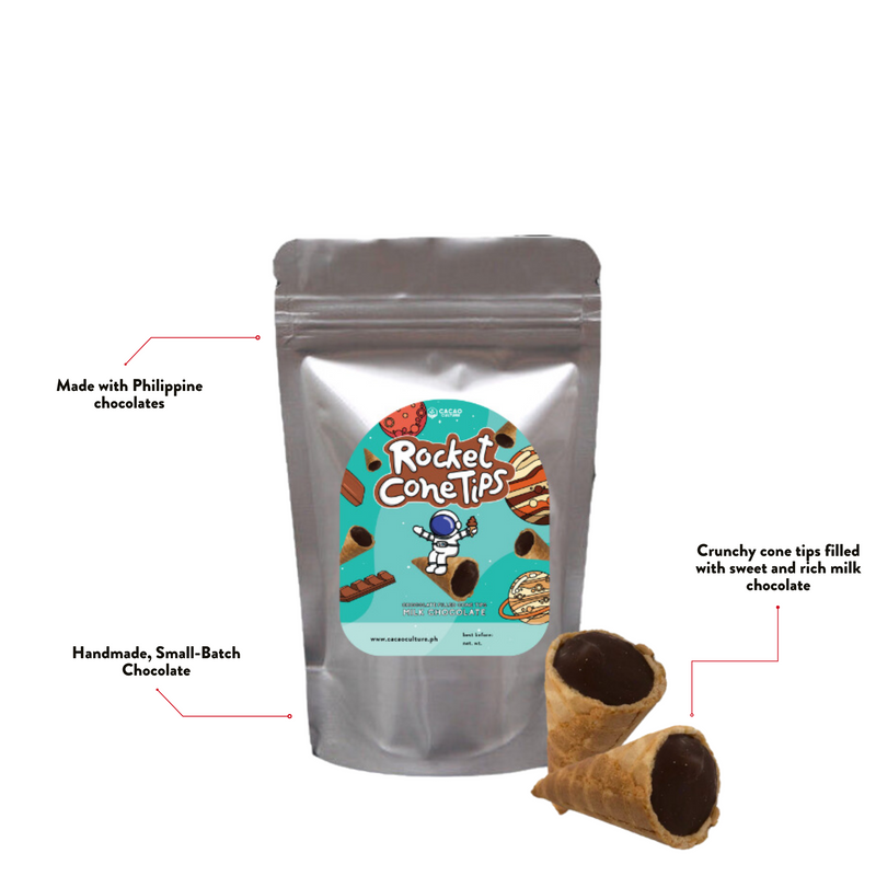 Cacao Culture - Rocket Cone Tips Milk Chocolate 100g