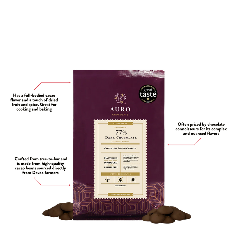 Auro Chocolate - 77% Dark Chocolate Coins 1Kg