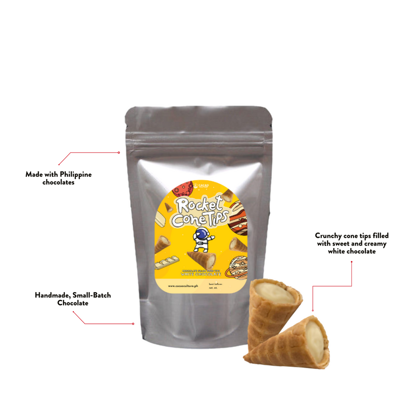 Cacao Culture - Rocket Cone Tips White Chocolate 100g