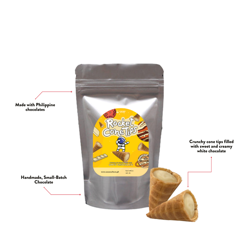 Cacao Culture - Rocket Cone Tips White Chocolate 130g