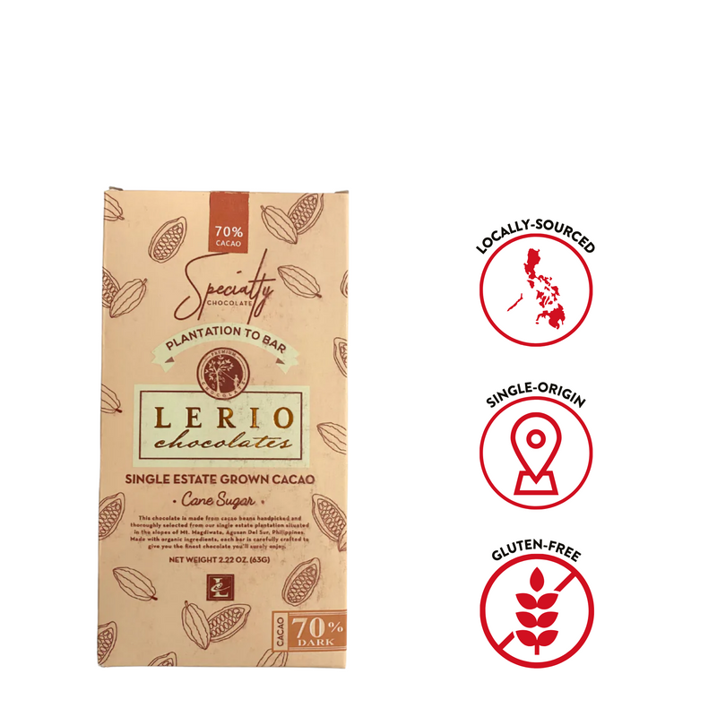 Lerio Chocolate - 70% Dark Chocolate Bar 63g