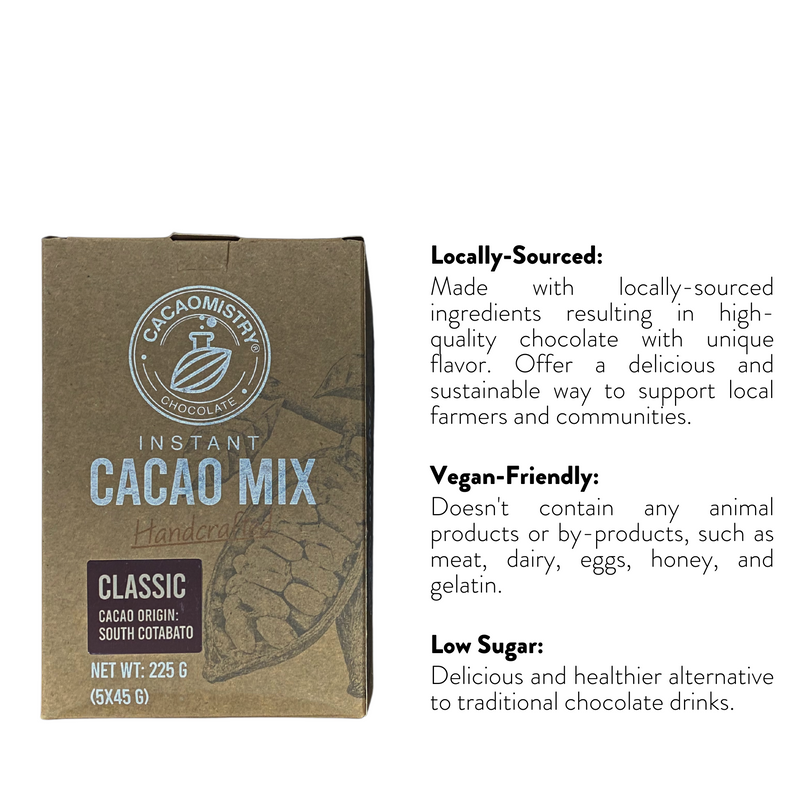 Cacao Mistry - Classic Instant Cacao Drink Box (South Cotabato Origin) 5 x45g