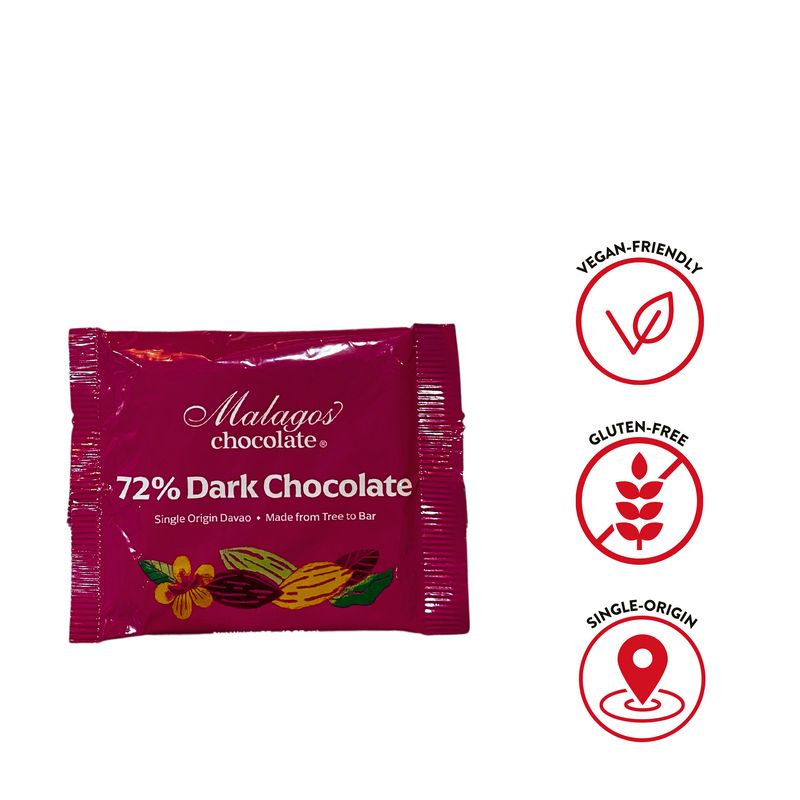 Malagos Chocolate - 72% Dark Chocolate Bar 25g