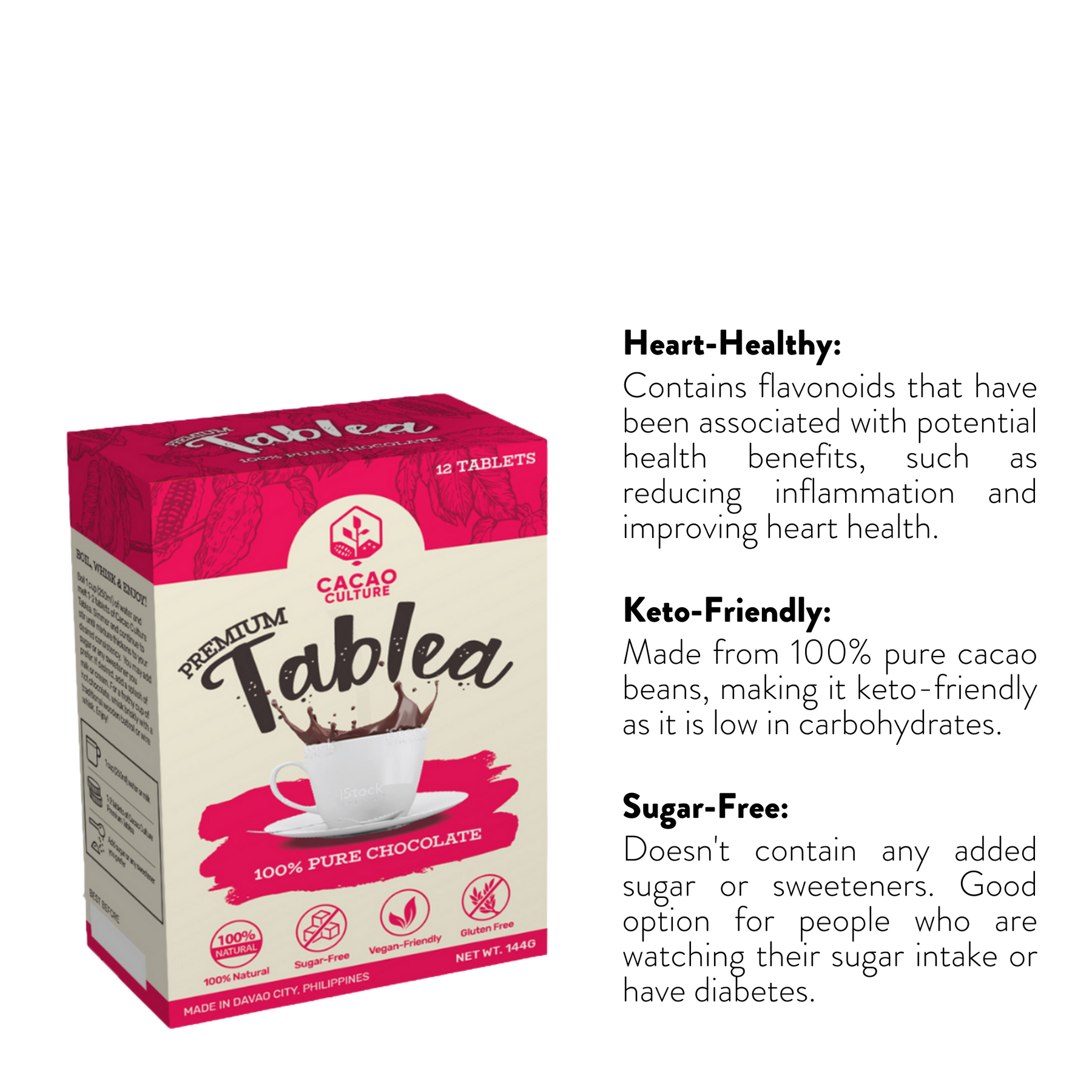 Tablea Premium Cacao Culture - Premium Chocolate Tablea (100% Pure) 144g