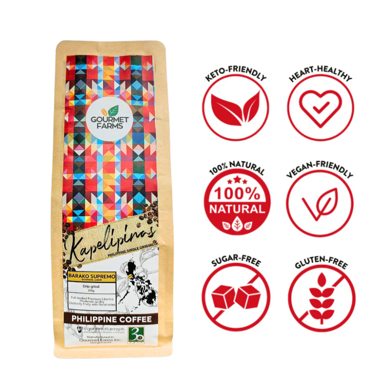 Gourmet Farms - Kapelipinas Phil. Coffee Drips Grind Barako Supremo 250g
