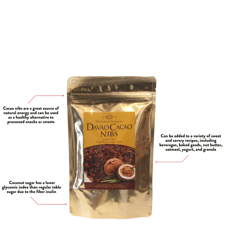 Nutrarich - Davao Cacao Nibs with Organic Coconut Sugar 100g