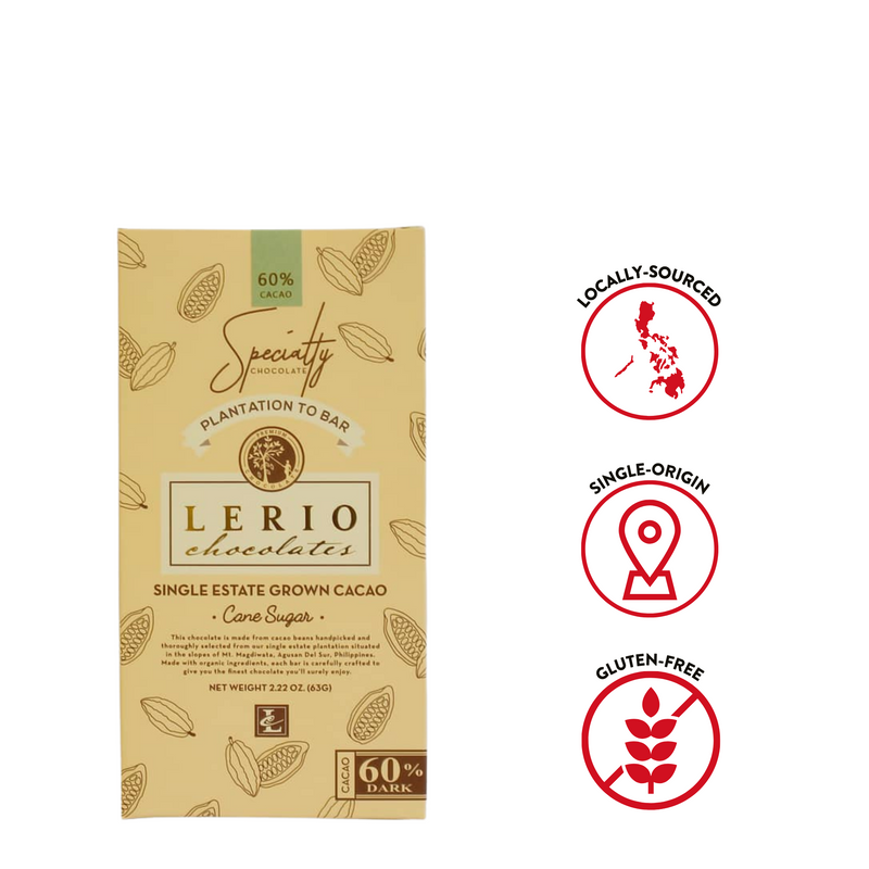 Lerio Chocolate - 60% Dark Chocolate 63g