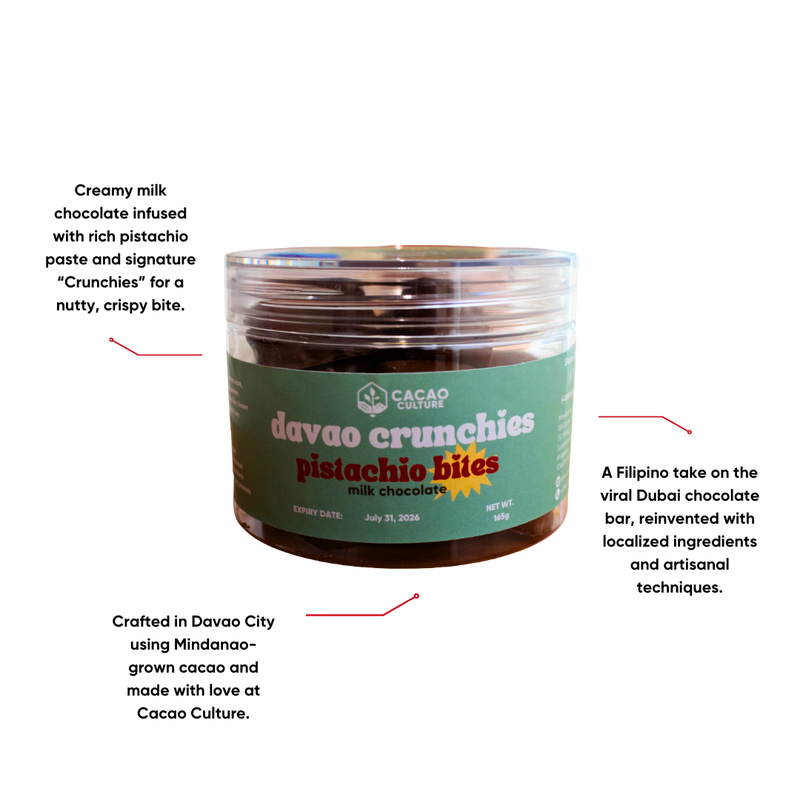 Davao Crunchies Pistachio Bites Milk Chocolate 165g