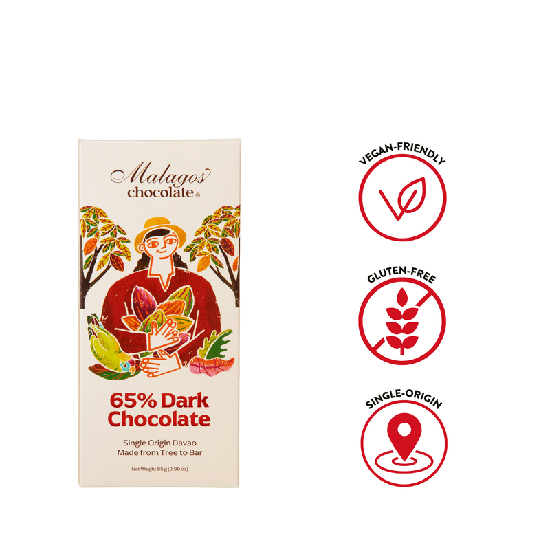Malagos Chocolate - 65% Dark Chocolate Bar 85g