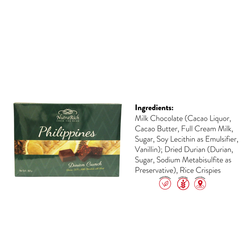 Nutrarich - 52% Milk Chocolate with Durian 80g