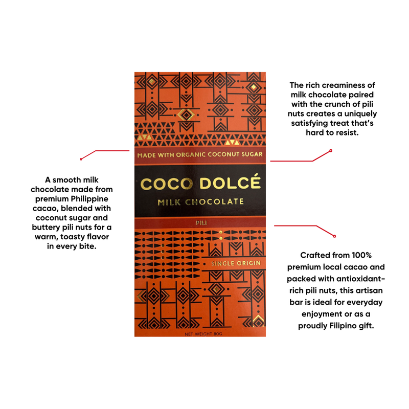 Coco Dolce - Milk Chocolate with Pili Nuts 80g