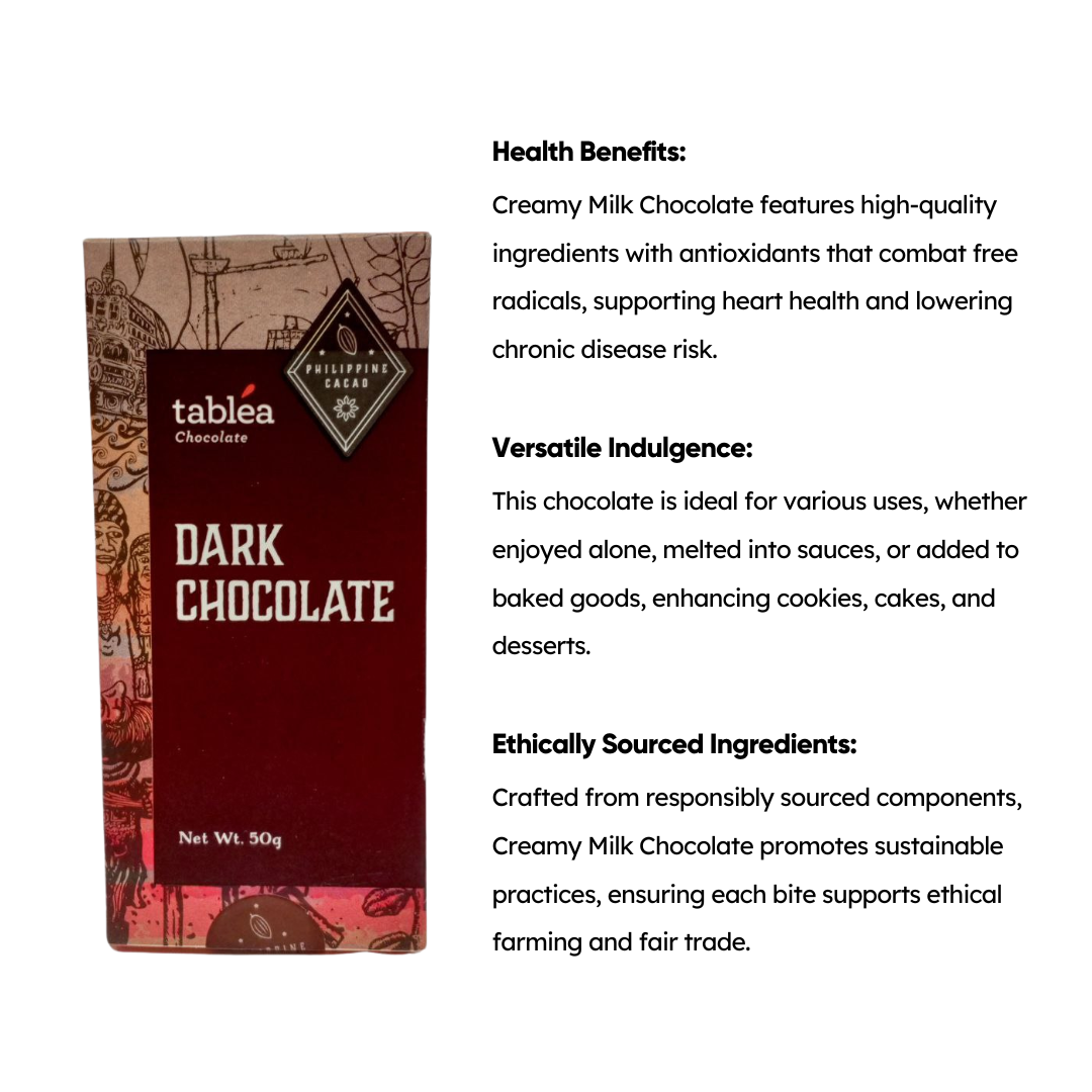 Tablea Premium Tablea Chocolate - Dark Chocolate 50g – Cacao Culture