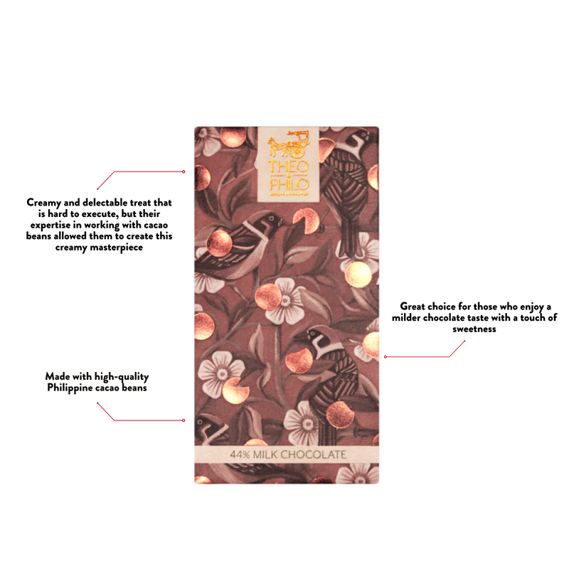 Theo and Philo - 44% Milk Chocolate 45g