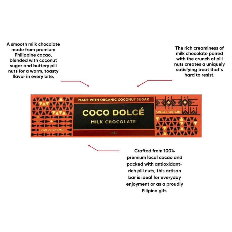 Coco Dolce - Milk Chocolate with Pili Nuts 45g