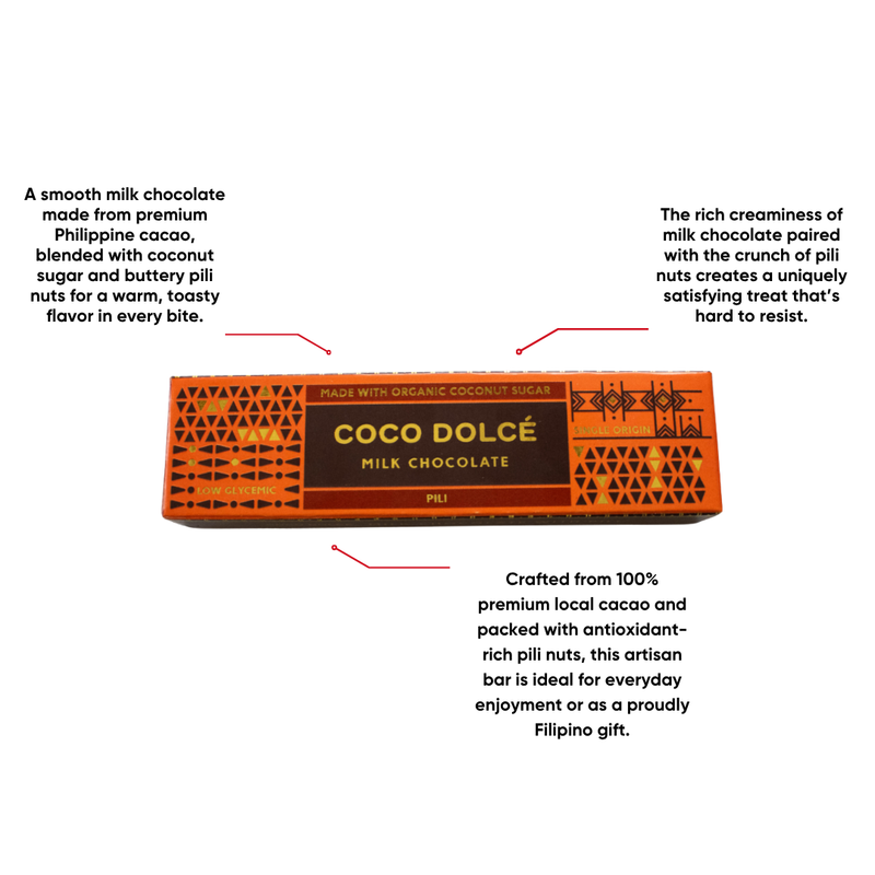 Coco Dolce - Milk Chocolate with Pili Nuts 45g
