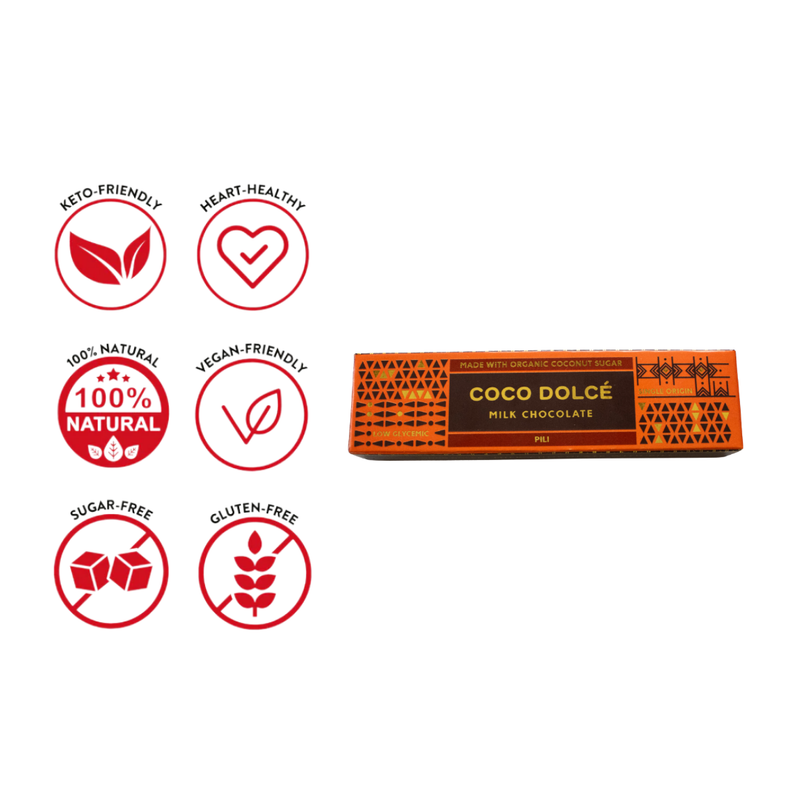 Coco Dolce - Milk Chocolate with Pili Nuts 45g