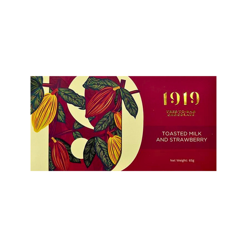 1919 Chocolate - Toasted Milk and Strawberry Chocolate 65g