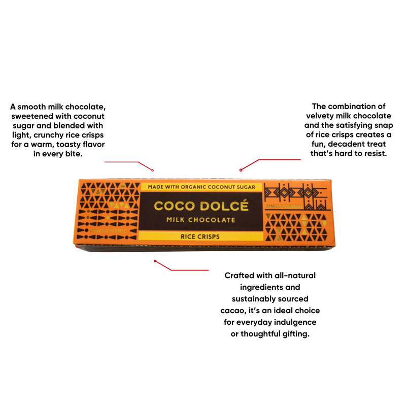 Coco Dolce - Milk Chocolate with Rice Crisps 45g