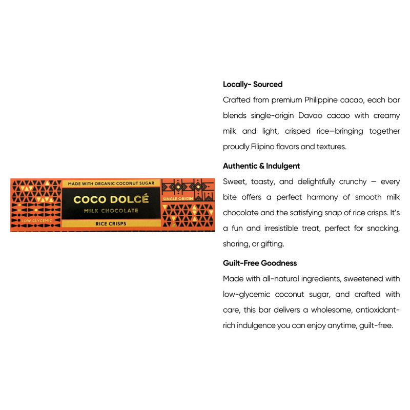 Coco Dolce - Milk Chocolate with Rice Crisps 45g